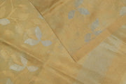 Muslin silk dupatta in gold with all over jamdani weave