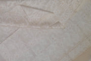 Muslin silk dupatta in white with all over jamdani weave
