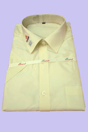 Pure silk shirt in cream - Half sleeve
