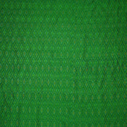 Handwoven Ikkat pure silk  fabric in dupioni finish in green