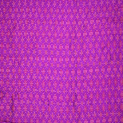 Handwoven Ikkat pure silk   fabric in dupioni finish in purple
