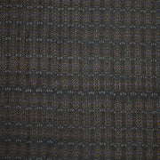 Handwoven Ikkat pure silk  fabric in dupioni finish in black.