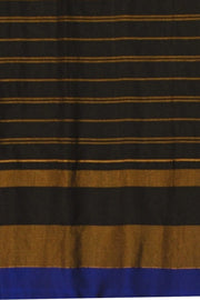 Handwoven Gadwal pure silk saree  in green in checks pattern