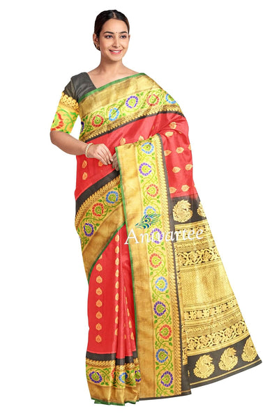 Handloom Gadwal pure silk saree - Anivartee