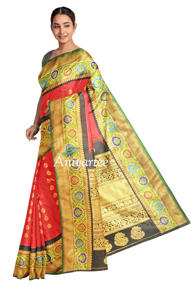 Handloom Gadwal pure silk saree - Anivartee