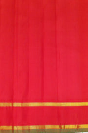 Handwoven Gadwal pure silk saree in off white with fine checks and gold buttis.