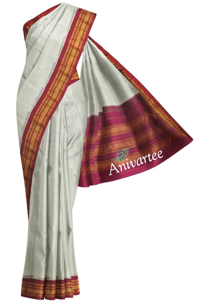 Handloom Gadwal pure cotton saree - Anivartee