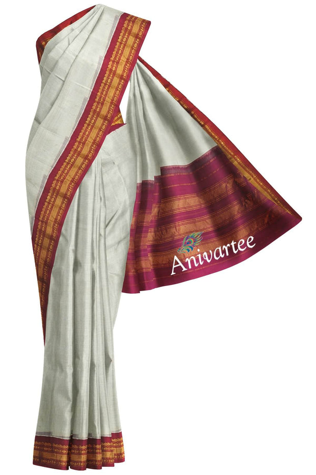 Handloom Gadwal pure cotton saree - Anivartee