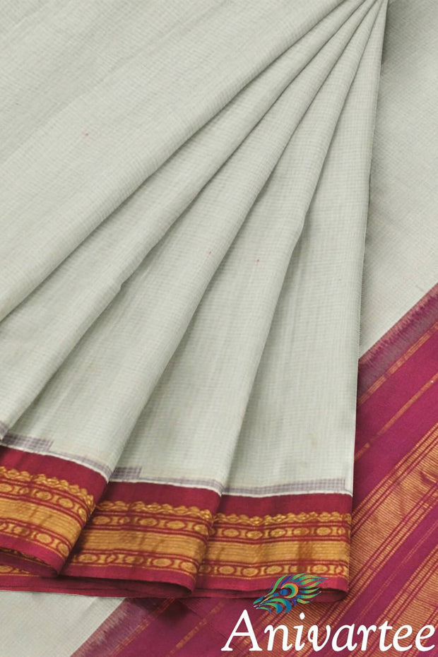 Handloom Gadwal pure cotton saree - Anivartee