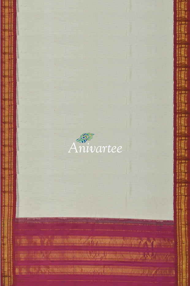 Handloom Gadwal pure cotton saree - Anivartee