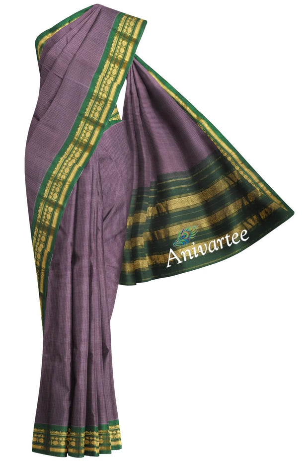 Handloom Gadwal pure cotton saree - Anivartee