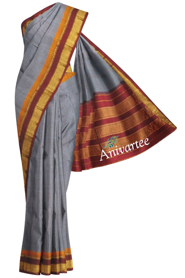 Handloom Gadwal pure cotton saree - Anivartee