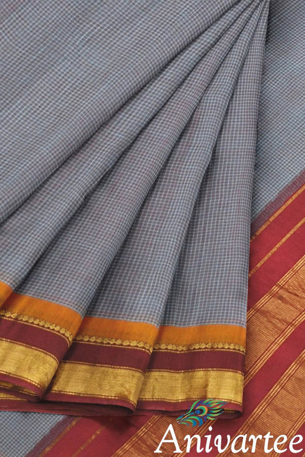 Handloom Gadwal pure cotton saree - Anivartee
