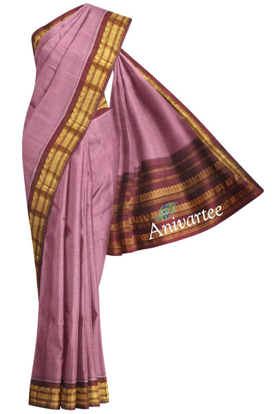 Handloom Gadwal pure cotton saree - Anivartee