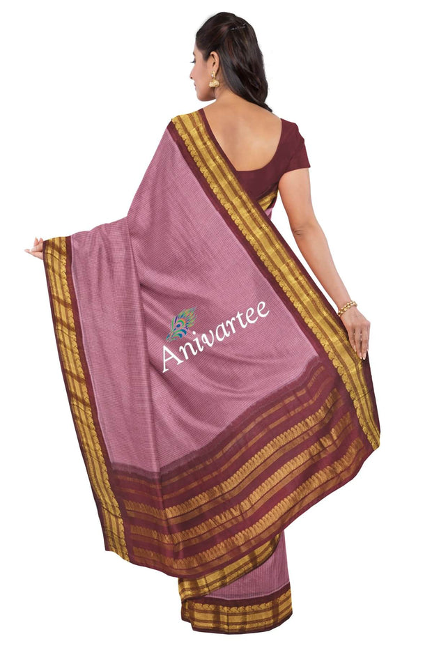 Handloom Gadwal pure cotton saree - Anivartee