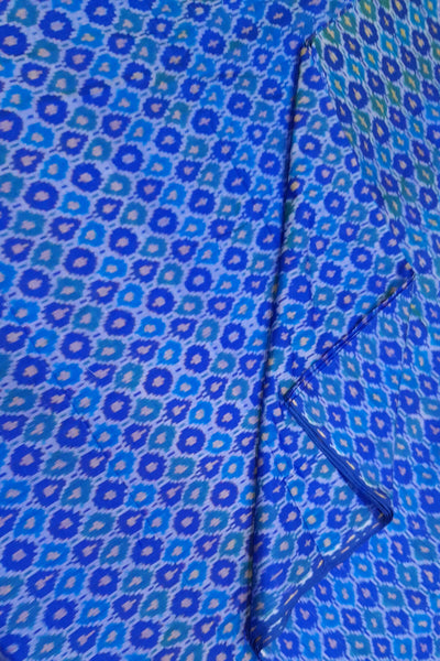 Handwoven Ikkat pure silk   fabric in blue