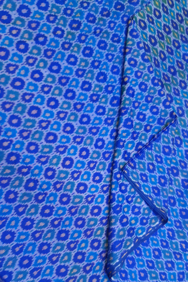 Handwoven Ikkat pure silk   fabric in blue