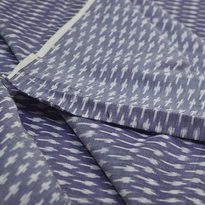 Handwoven ikat  pure cotton fabric in grey