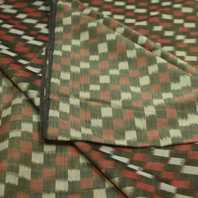 Handwoven ikat  pure cotton fabric in multicolour