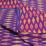 Handwoven ikat  pure cotton fabric in purple