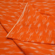 Handwoven ikat  pure cotton fabric in orange