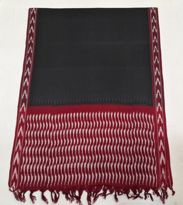 Ikat pure  cotton 3 piece salwar suit material in maroon & black