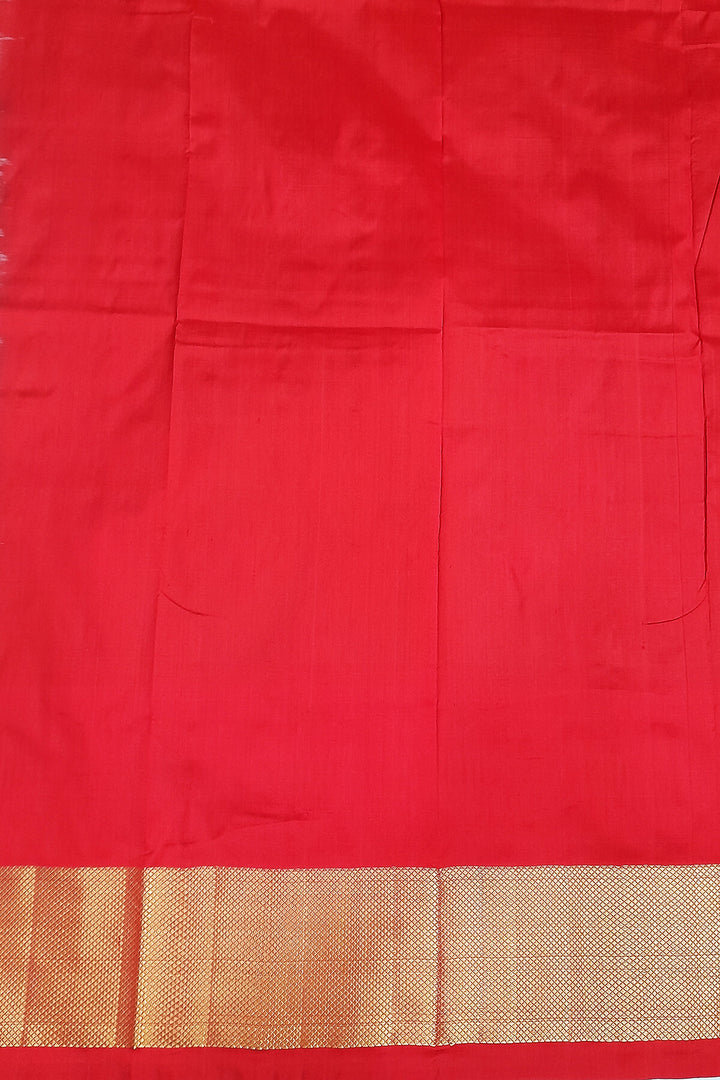 Handwoven Ikat pure silk unstitched lehenga material in black  in diamond pattern