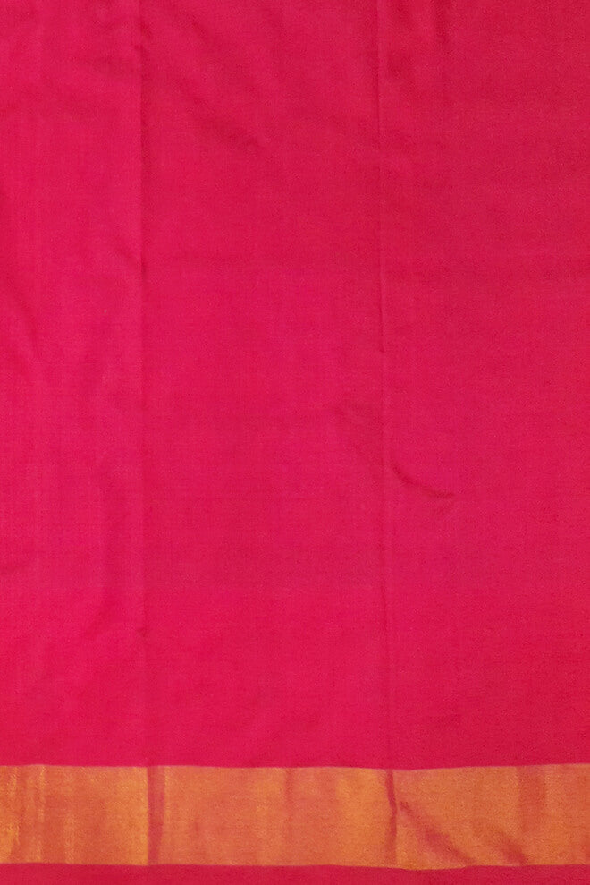 Handwoven Ikat pure silk unstitched lehenga material in blue & pink