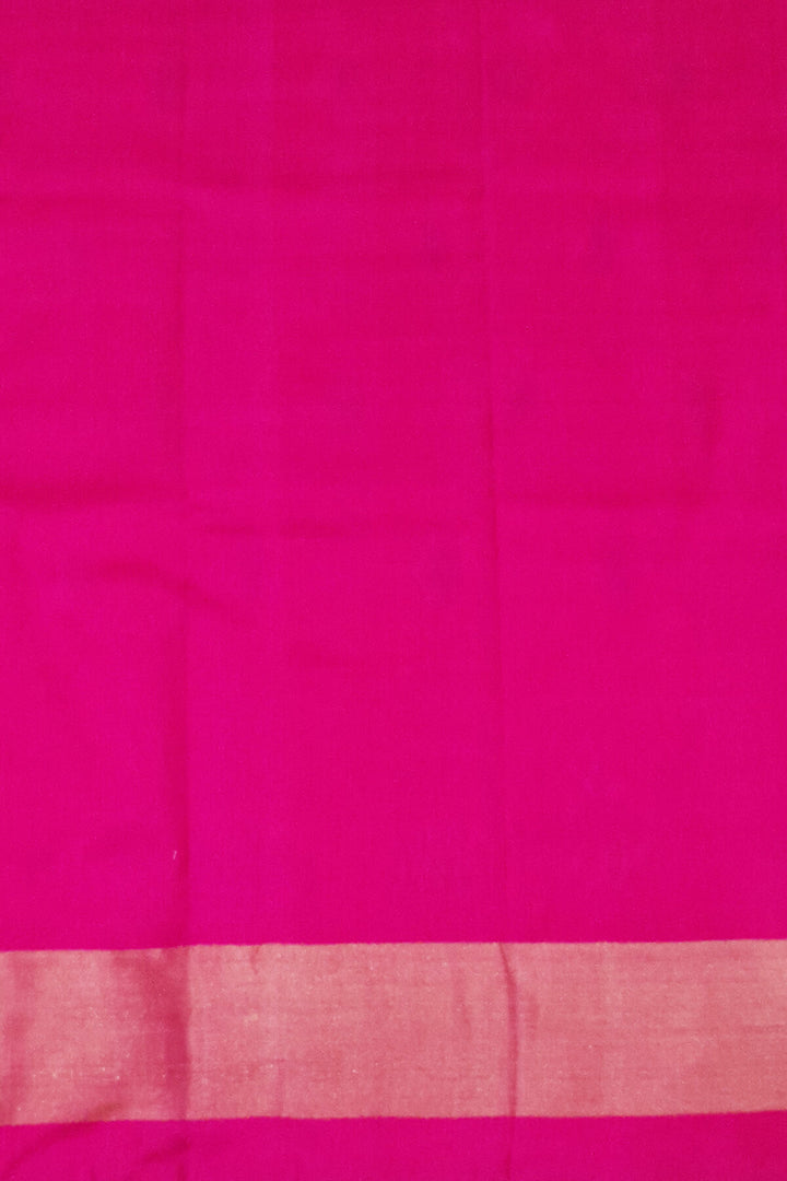 Handwoven Ikat pure silk unstitched lehenga material in orange