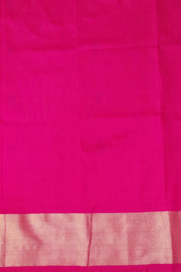 Handwoven Ikat pure silk unstitched lehenga material in yellow