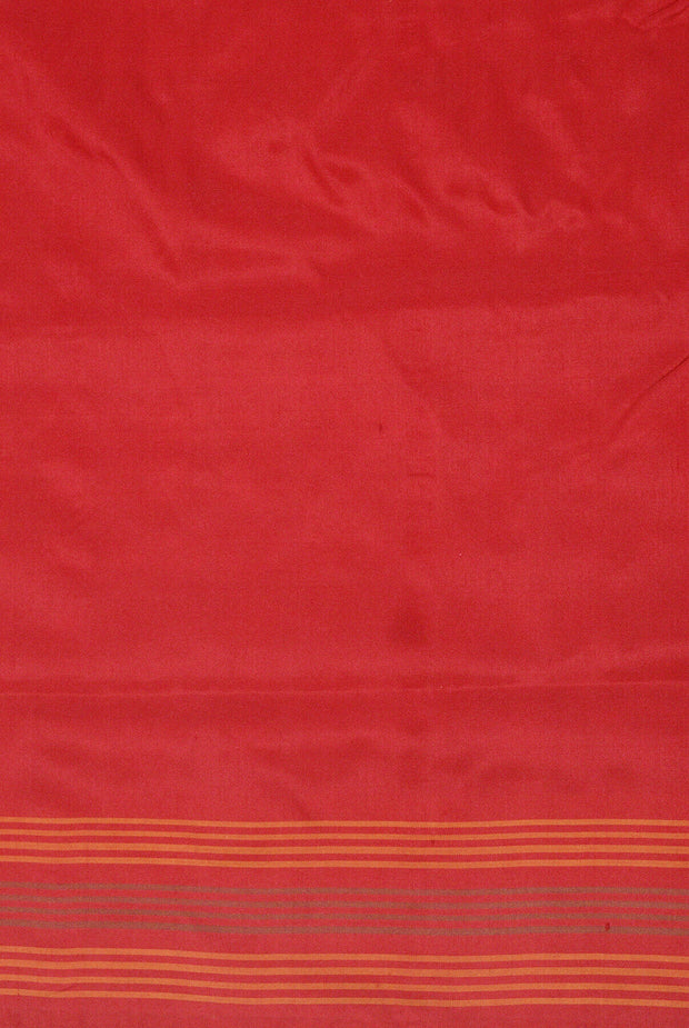 Double ikat pure silk saree in  blue in fish & swan pattern