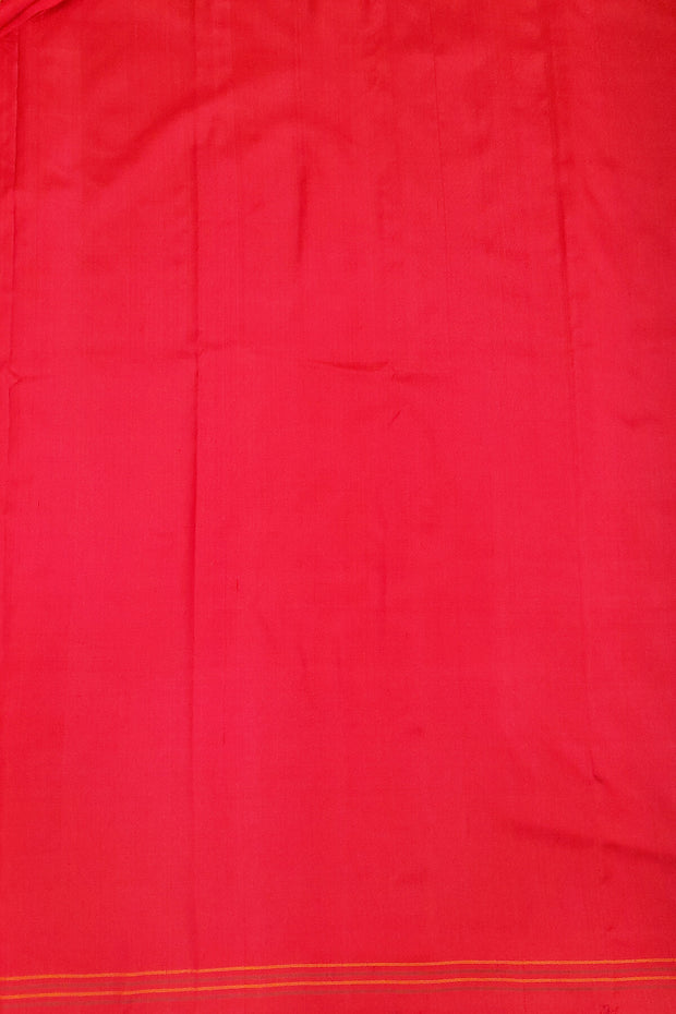 Handwoven ikat pure silk TWILL WEAVE saree in  navratan pattern