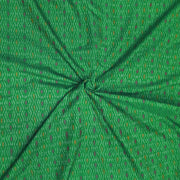 Handwoven  Ikat silk cotton fabric in green
