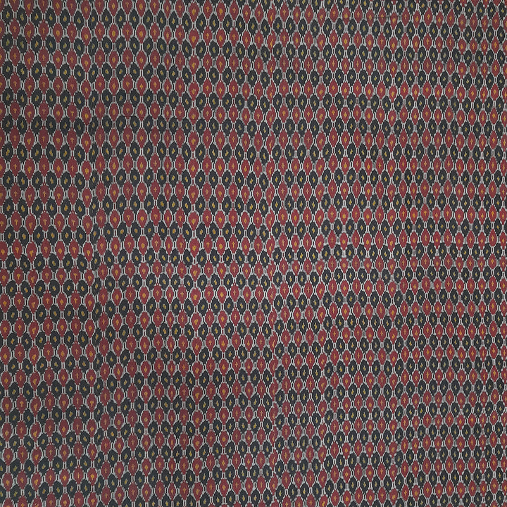 Handwoven  Ikat silk cotton fabric in black