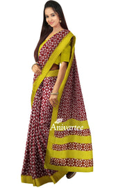 Handloom double Ikkat pure cotton saree - Anivartee