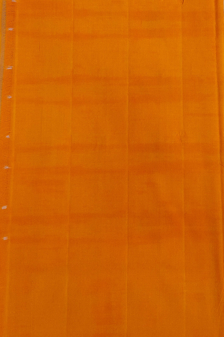 Handwoven double Ikat pure cotton saree in  off white