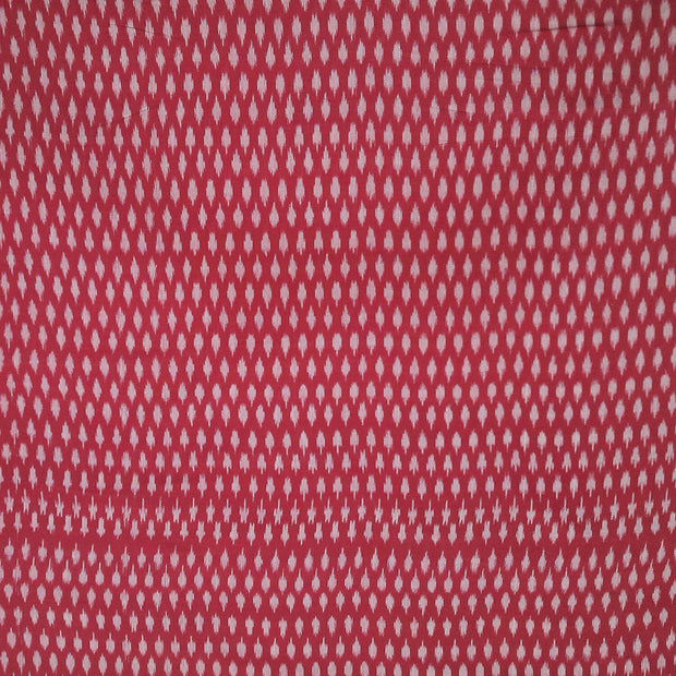 Handwoven ikat  pure cotton fabric in maroon