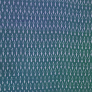 Handwoven ikat  pure cotton fabric in teal blue