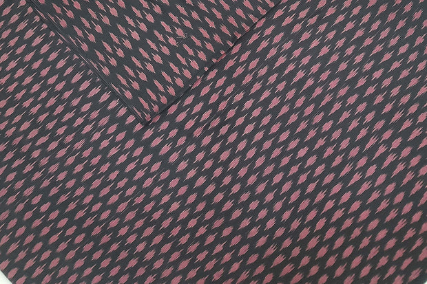 Handwoven ikat  pure cotton fabric in black