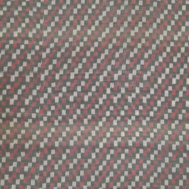 Handwoven ikat  pure cotton fabric in multicolour
