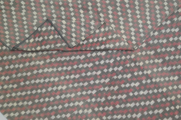 Handwoven ikat  pure cotton fabric in multicolour