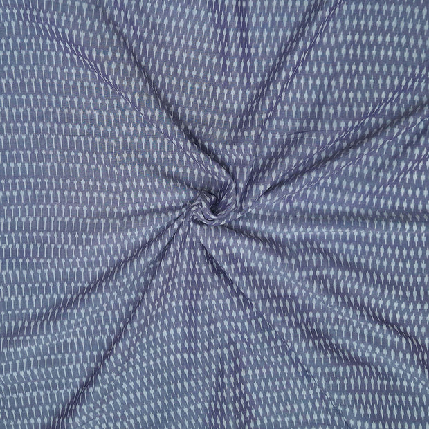 Handwoven ikat  pure cotton fabric in grey