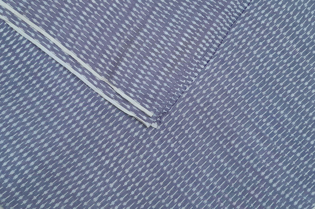 Handwoven ikat  pure cotton fabric in grey