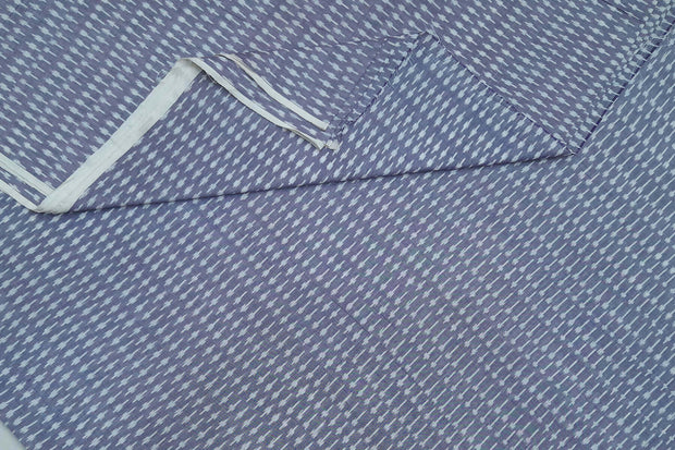 Handwoven ikat  pure cotton fabric in grey