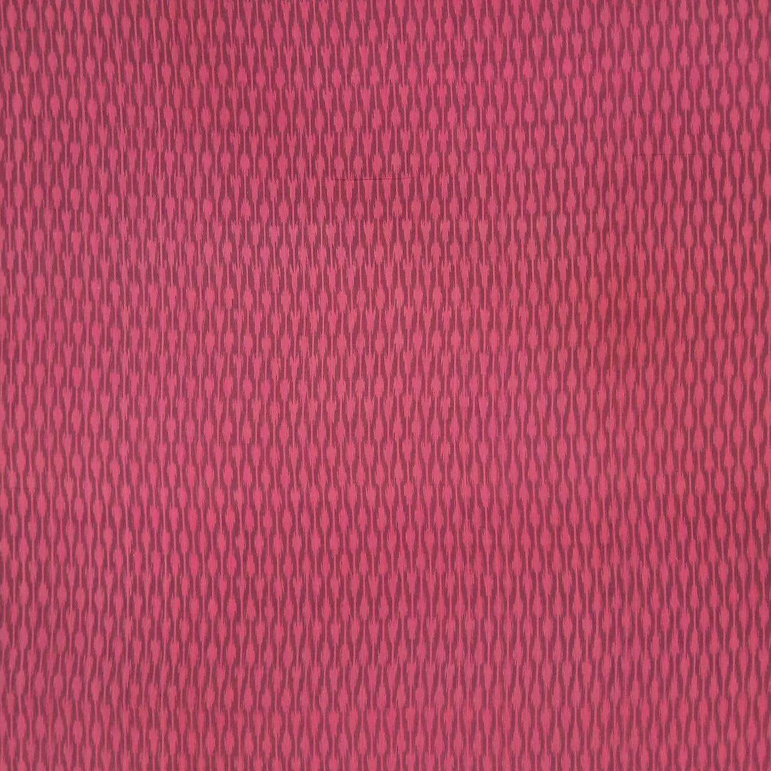 Handwoven ikat  pure cotton fabric in rust colour
