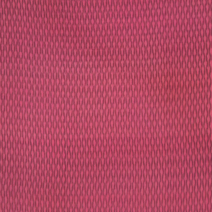Handwoven ikat  pure cotton fabric in rust colour