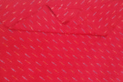 Handwoven ikat  pure cotton fabric in red