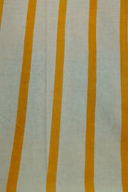 Jaipur cotton saree with Bagru block print in yellow with shibori print