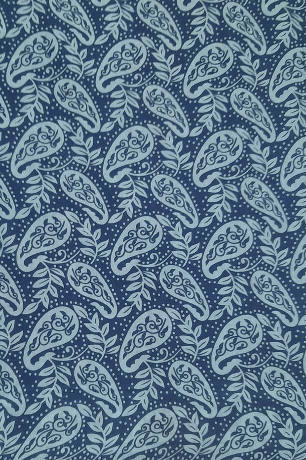Jaipur cotton saree with Bagru hand block  print in Indigo