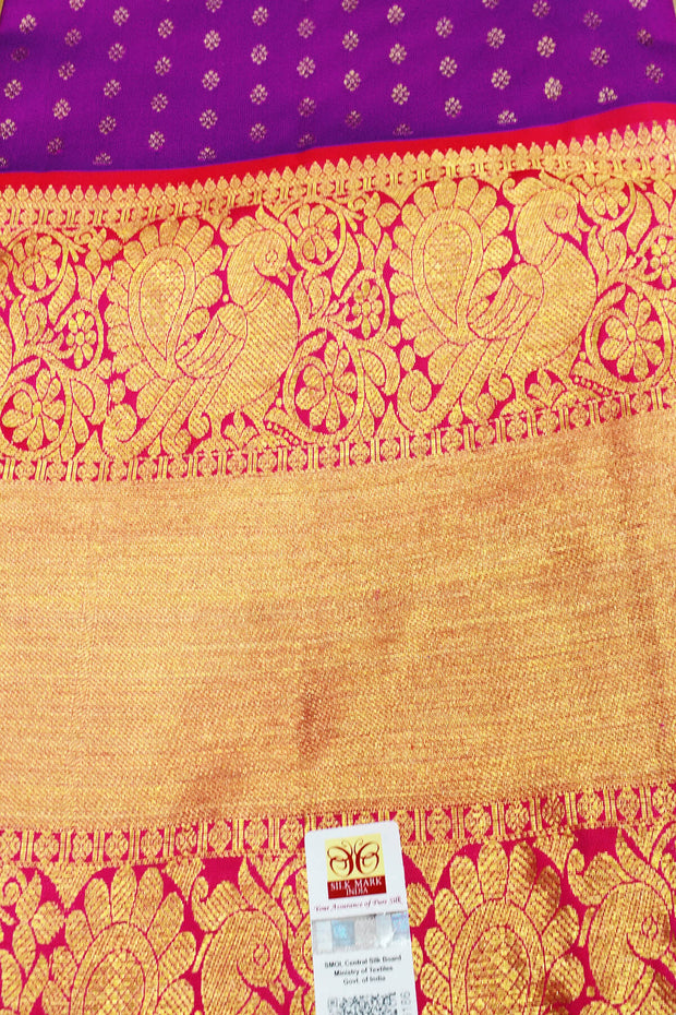 Handwoven Kanchi pure silk  lehenga & blouse material with zari border